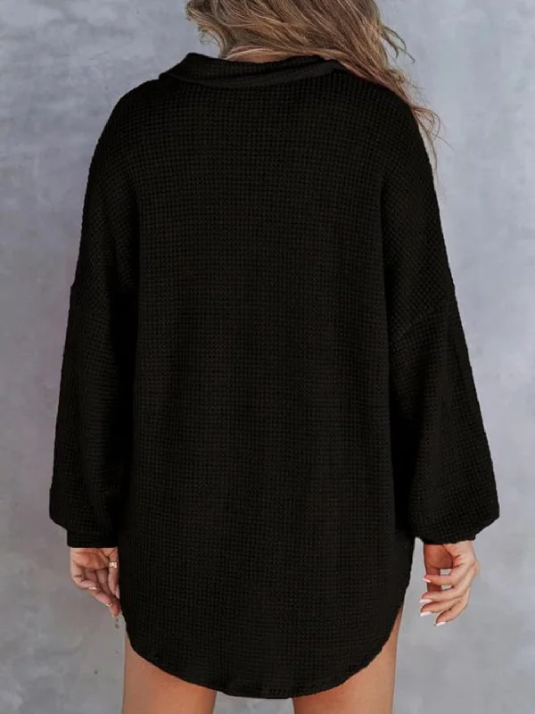 waffle-knit-dropped-shoulder-long-sleeve-sweatshirt