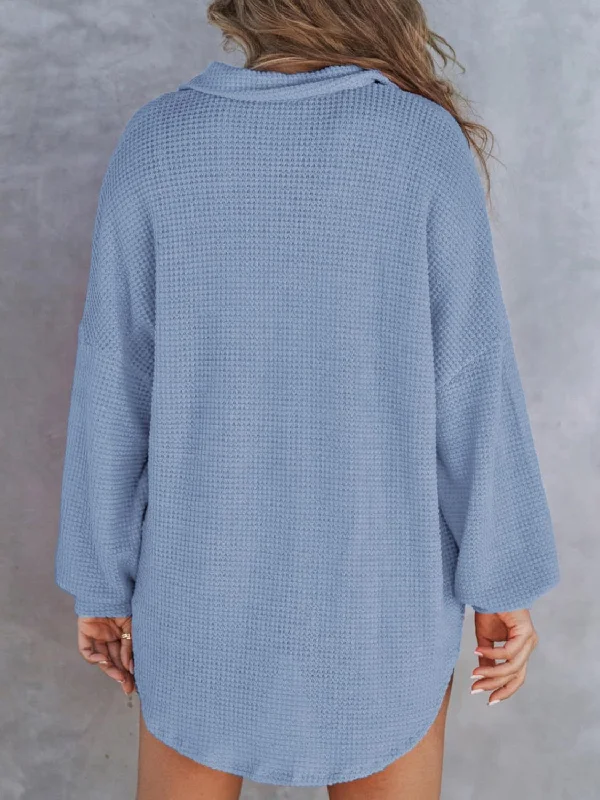 waffle-knit-dropped-shoulder-long-sleeve-sweatshirt