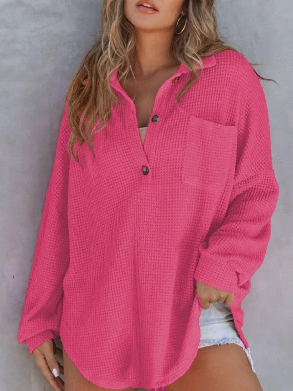 waffle-knit-dropped-shoulder-long-sleeve-sweatshirt