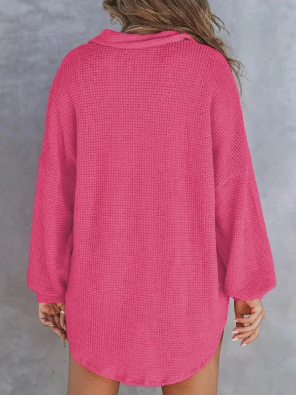 waffle-knit-dropped-shoulder-long-sleeve-sweatshirt