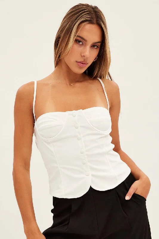 White Corset Top