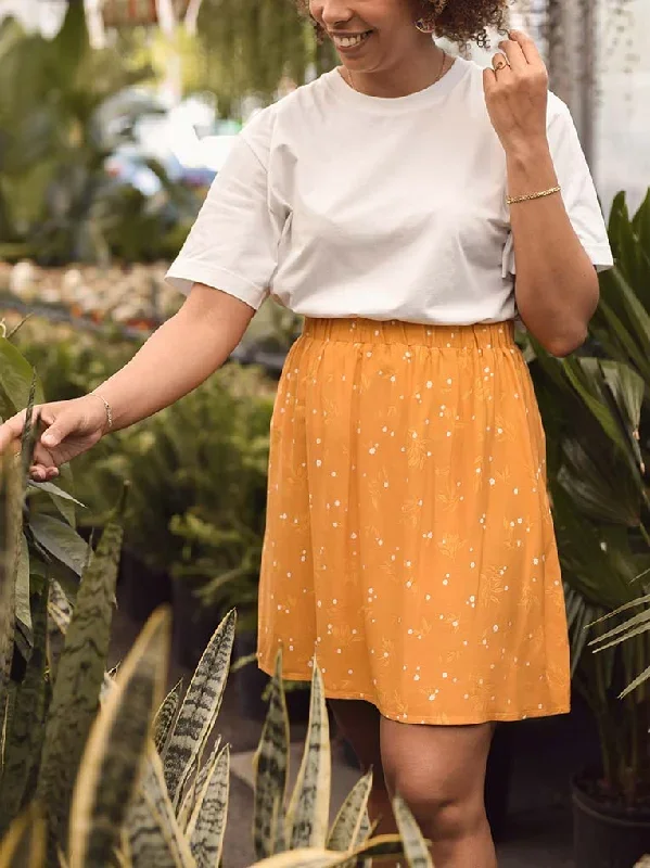 yellow-lily-fluid-mini-skirt